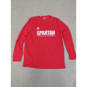 Craft Spartan Race Volunteer Shirt Mens XL Red Long‎ Sleeve Athletic Event Tee